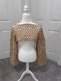 Driftwood Breeze Shrug Crochet Pattern | Beginner Friendly | Custom Fit | Mesh Crop Shrug
